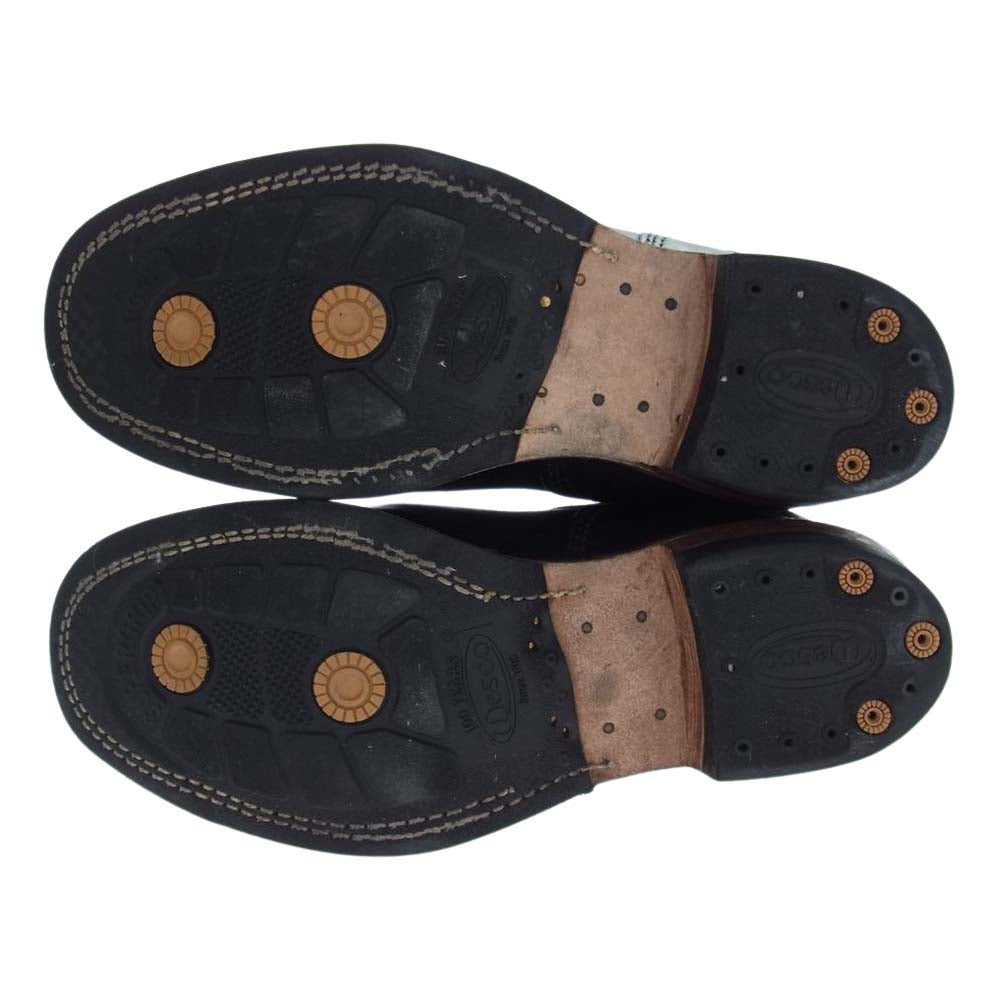 WESCO ウエスコ MISTER LOU 7600 ミスター ルー 茶芯 ブラック ホースハイド ヴィンテージロゴ刻印  エンジニア ブーツ ブラック系 US9.5E【中古】