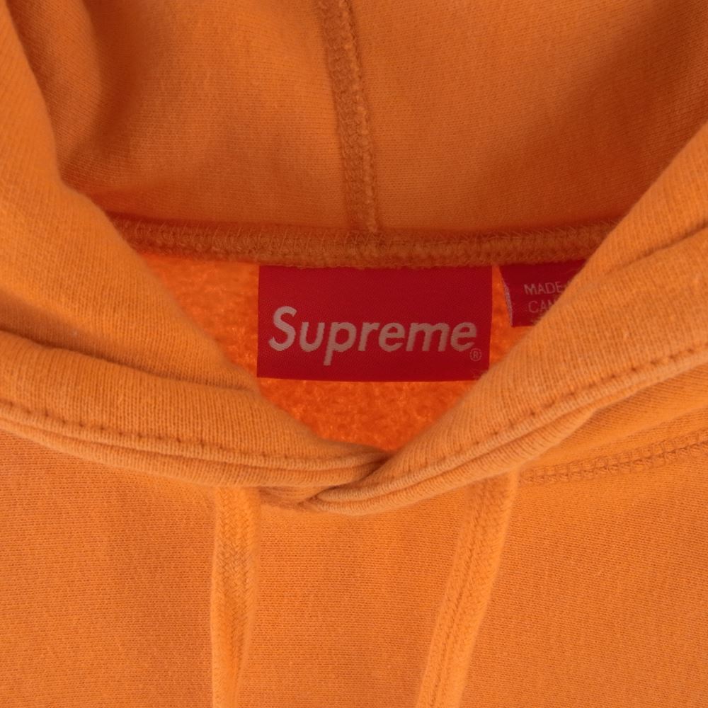 Supreme シュプリーム 17SS SEQUIN LOGO HOODED SWEATSHIRT スパンコール シークイン ロゴ スウェットシャツ フーディ パーカー オレンジ系 M【中古】