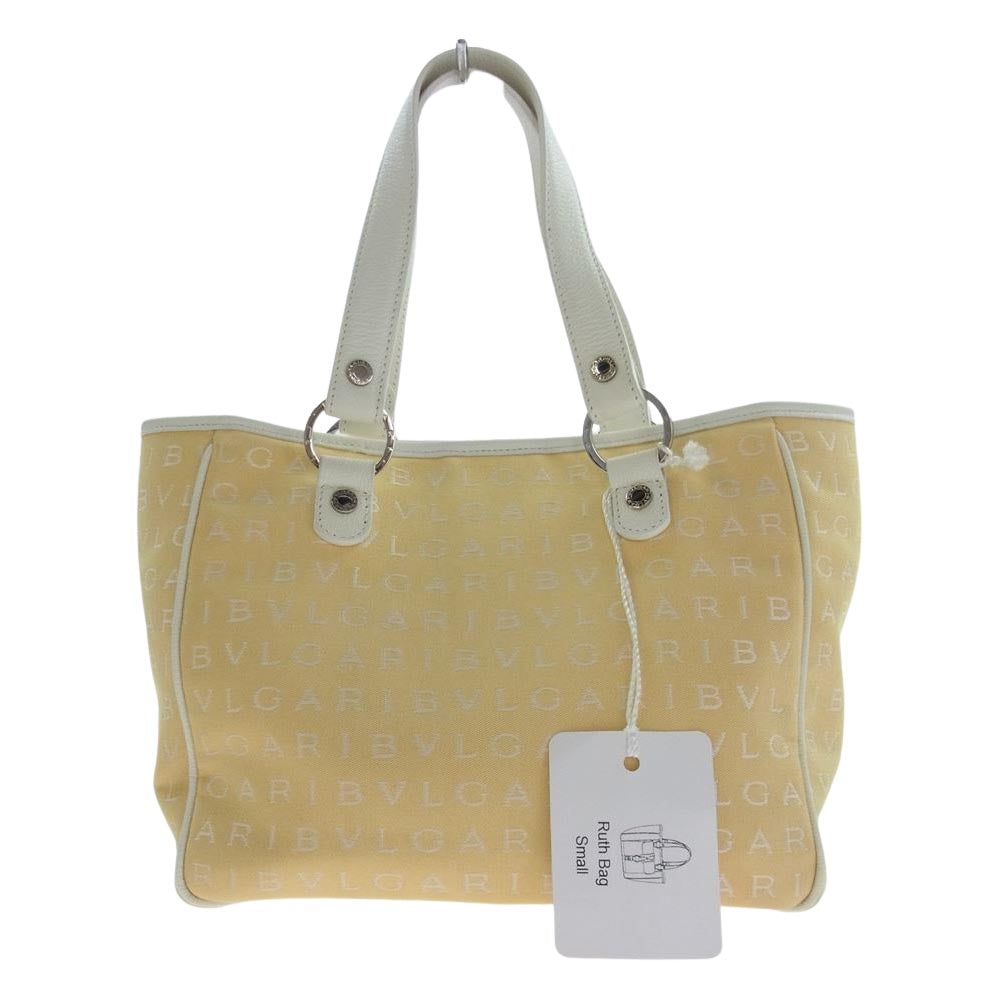 BVLGARI ブルガリ 24463 ロゴマニア SAP CODE 24463 ハンドバッグ トートバッグ イエロー系【中古】