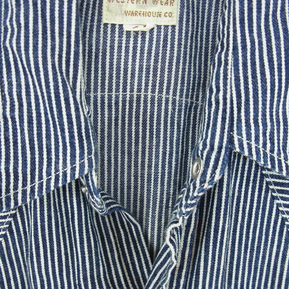 WAREHOUSE ウエアハウス ヒッコリーストライプ ウエスタン シャツ 40【中古】