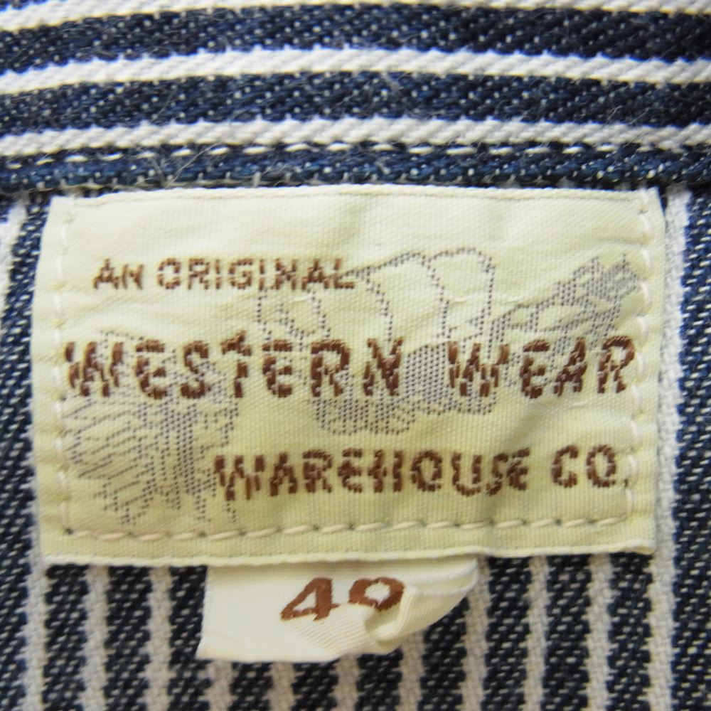 WAREHOUSE ウエアハウス ヒッコリーストライプ ウエスタン シャツ 40【中古】