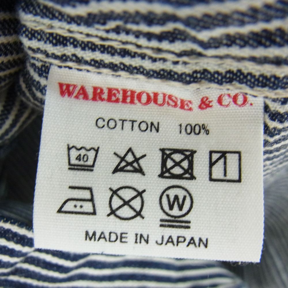 WAREHOUSE ウエアハウス ヒッコリーストライプ ウエスタン シャツ 40【中古】