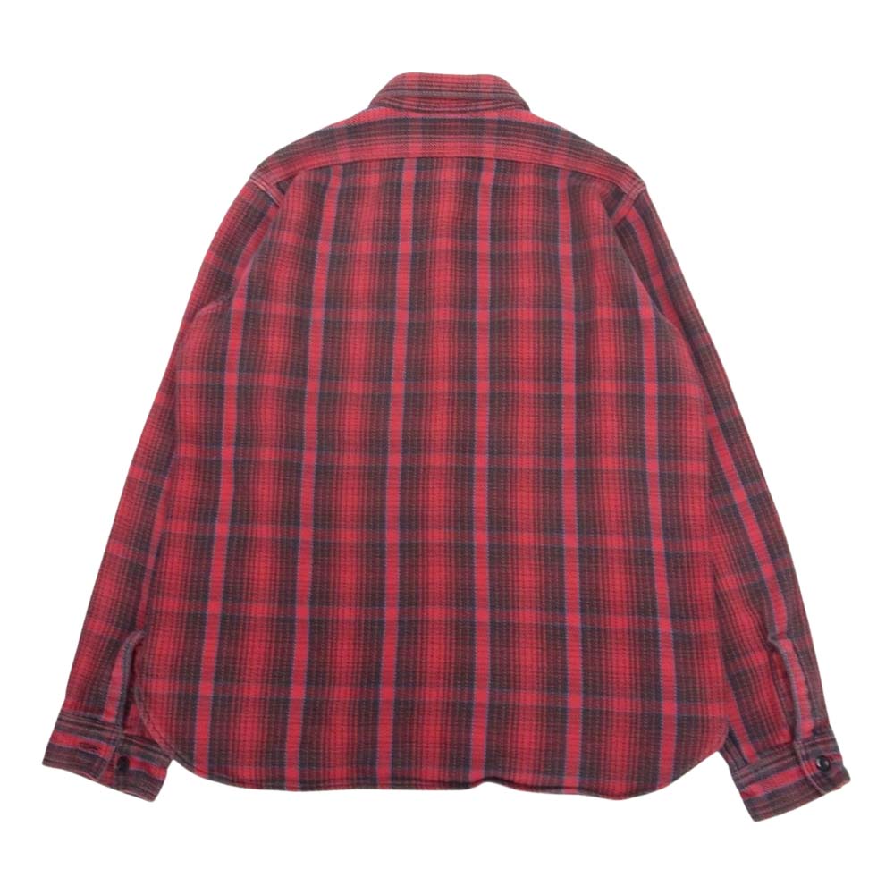 WAREHOUSE ウエアハウス FLANNEL SHIRTS ヘビー フランネル ヘビーネル チェック シャツ レッド系 L【中古】