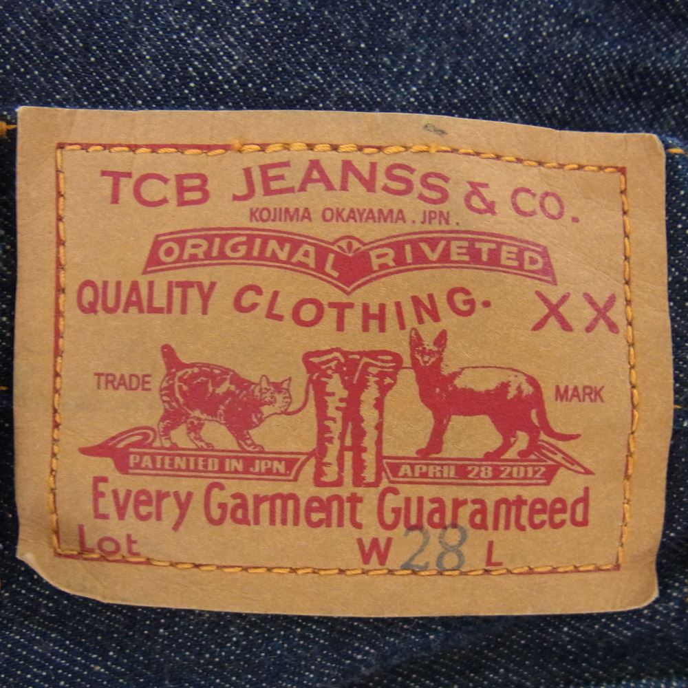 ティーシービー ジーンズ TALON ZIP オレンジタブ デニム パンツ W28 インディゴブルー系 28【中古】