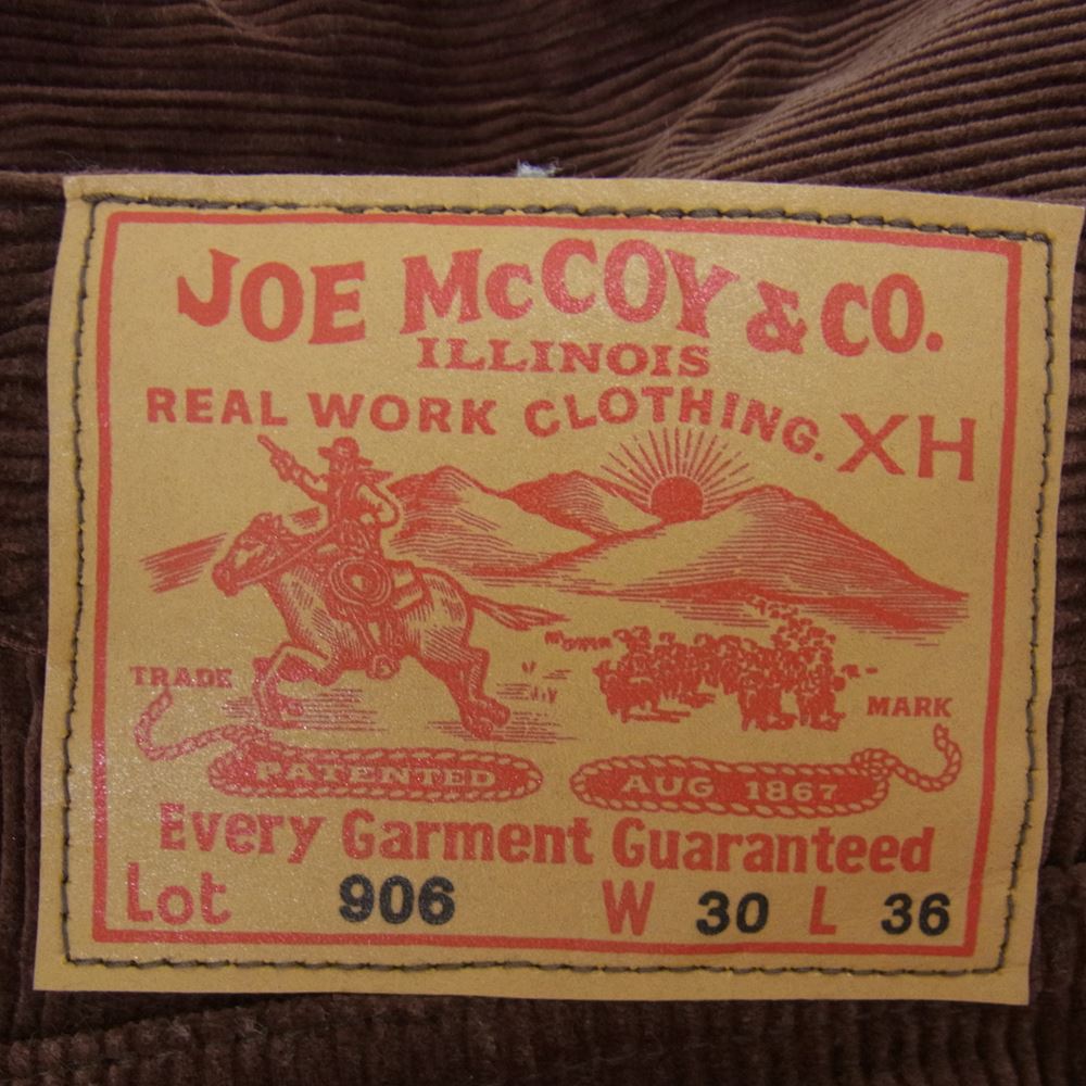 The REAL McCOY'S ザリアルマッコイズ LOT 906 CORDUROY TROUSERS コーデュロイ パンツ W30 ブラウン系 28【中古】