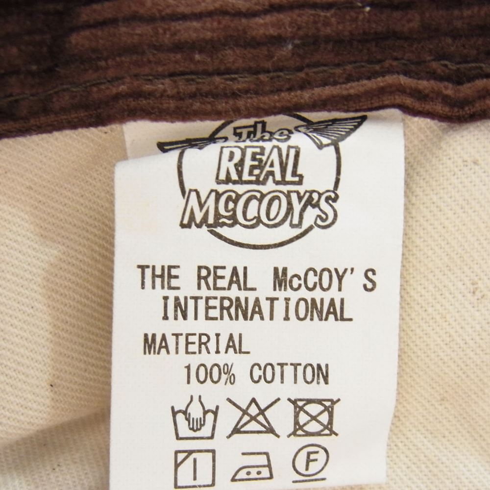 The REAL McCOY'S ザリアルマッコイズ LOT 906 CORDUROY TROUSERS コーデュロイ パンツ W30 ブラウン系 28【中古】