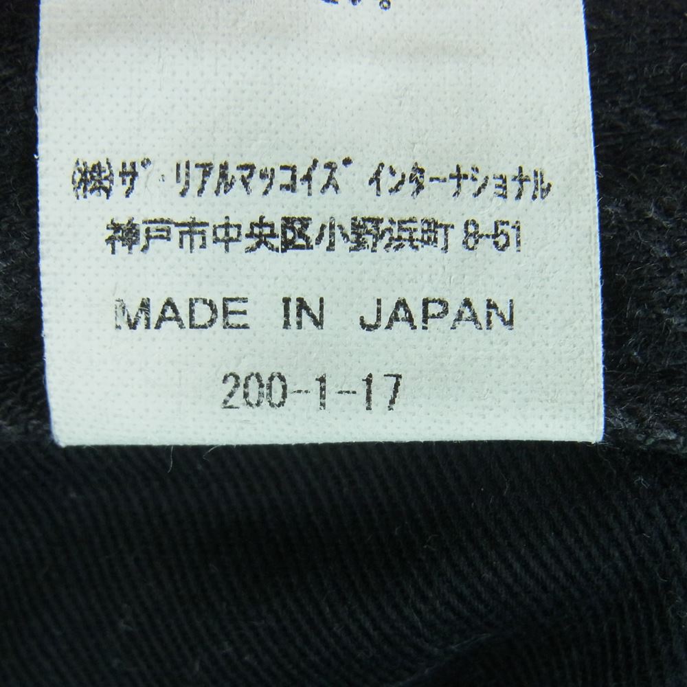 The REAL McCOY'S ザリアルマッコイズ 966BK ディアスキンラベル ブラック ジーンズ デニム パンツ ブラック系 W29 L36【中古】