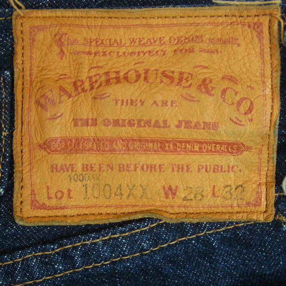 WAREHOUSE ウエアハウス Lot 1004XX(1000XX) 1936 MODEL シンチバック アーキュエイトステッチ 股リベット レッドセルヴィッチ デニム パンツ インディゴブルー系 W28 L32【中古】