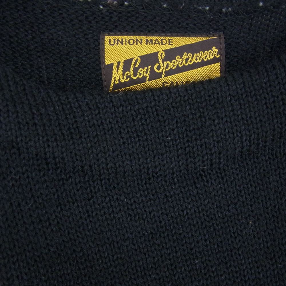 The REAL McCOY'S ザリアルマッコイズ mccoy sportswear ウール セーター ニット ネイビー系 40【中古】
