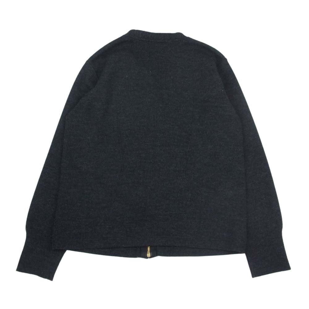The REAL McCOY'S ザリアルマッコイズ mccoy sportswear ジップ ニット カーディガン チャコール系 グレー系 42【中古】