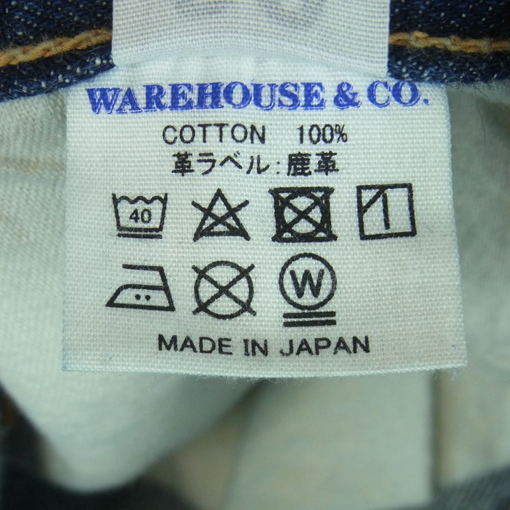 WAREHOUSE ウエアハウス DD-1004 DUCK DIGGER 1937モデル アーキュエイトステッチ デニム パンツ インディゴブルー系 W29【中古】