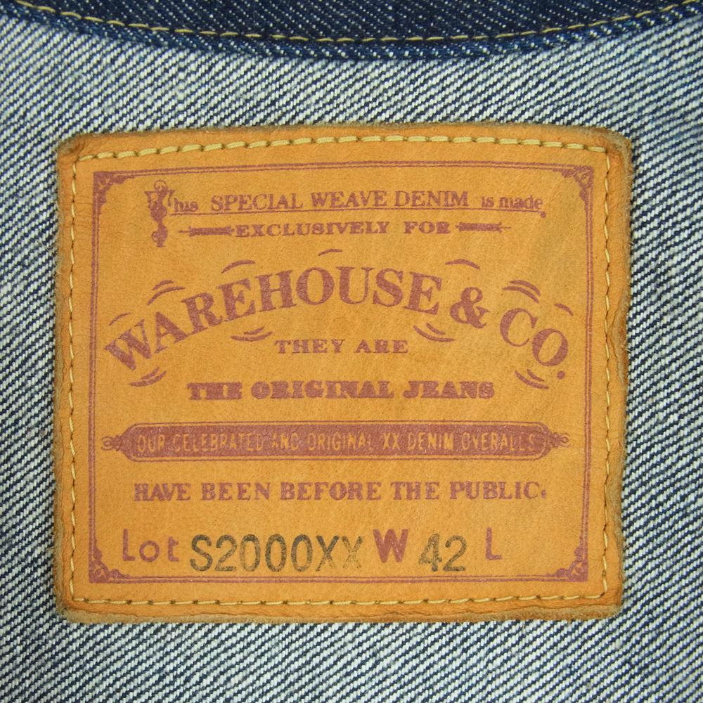WAREHOUSE ウエアハウス S2000XX DEADSTOCK BLUE WWII DENIM JACKET 1st 大戦モデル デニム ジャケット インディゴブルー系 42【中古】