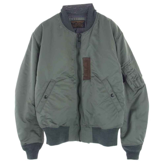 The REAL McCOY'S ザリアルマッコイズ MJ21108 MA-1 REAL McCOY MFG CO デカール無し フライト ジャケット ミリタリー SAGE GREEN S【中古】
