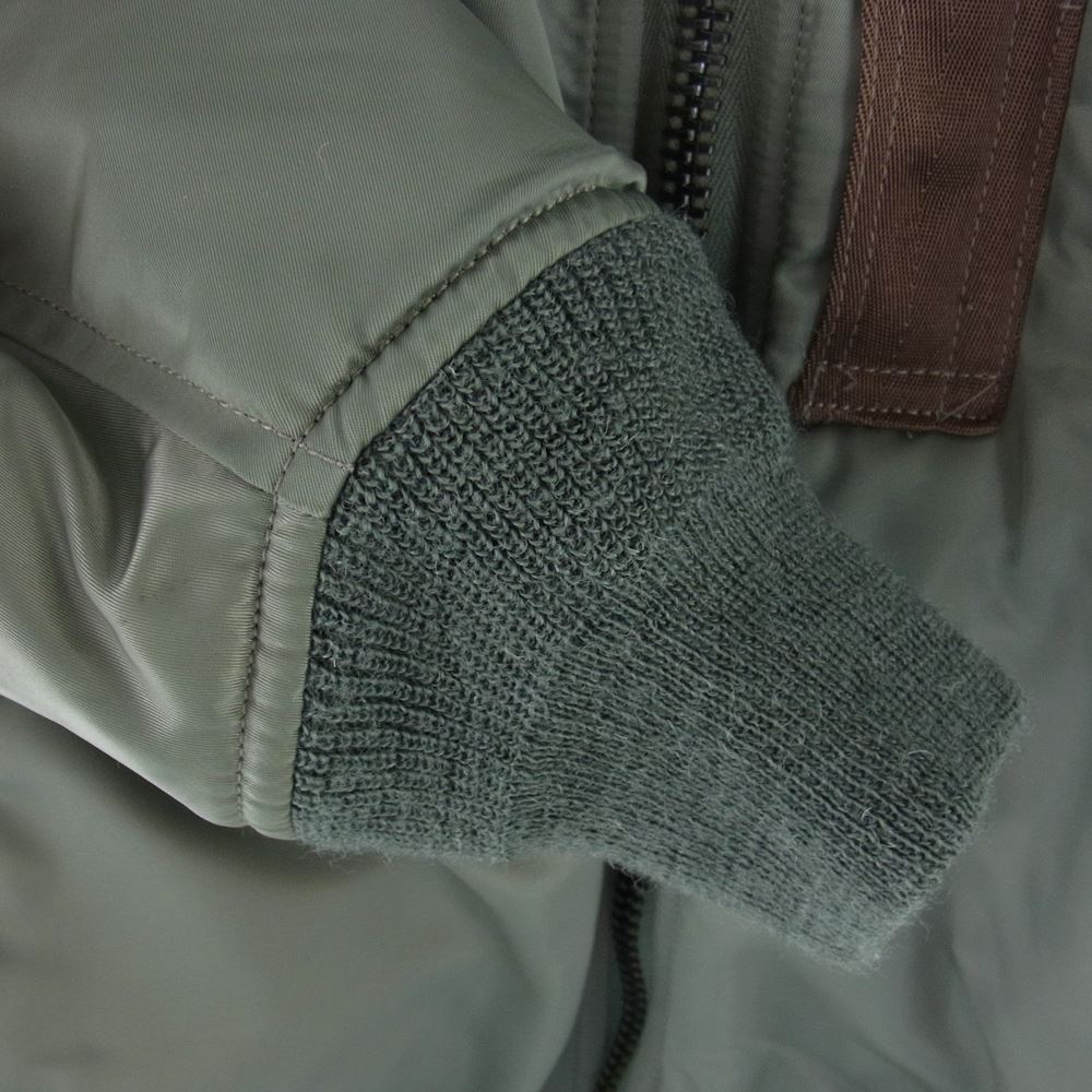 The REAL McCOY'S ザリアルマッコイズ MJ21108 MA-1 REAL McCOY MFG CO デカール無し フライト ジャケット ミリタリー SAGE GREEN S【中古】