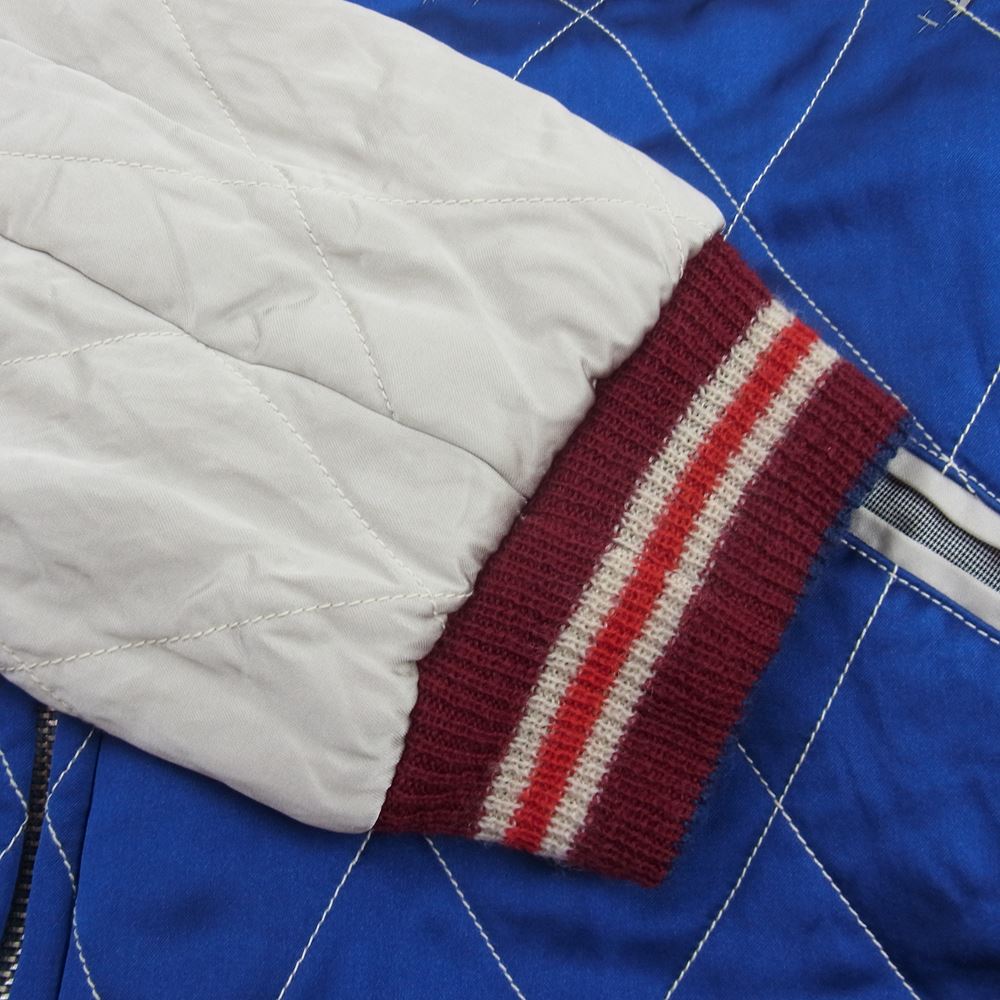 東洋エンタープライズ TT15198 スペシャル 港商 JAPAN MAP × TIGER PRINT 50s Style Acetate × Quilt Souvenir Jacket リバーシブル キルト スーベニア ジャケット スカジャン ブルー系 大【中古】