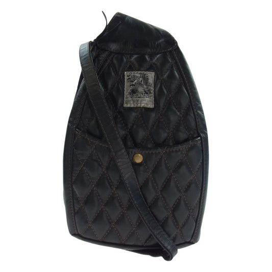 LANGLITZ LEATHERS ラングリッツレザーズ Padded One Shoulder Bag パッデッド レザー ワンショルダー バッグ ブラック系【中古】