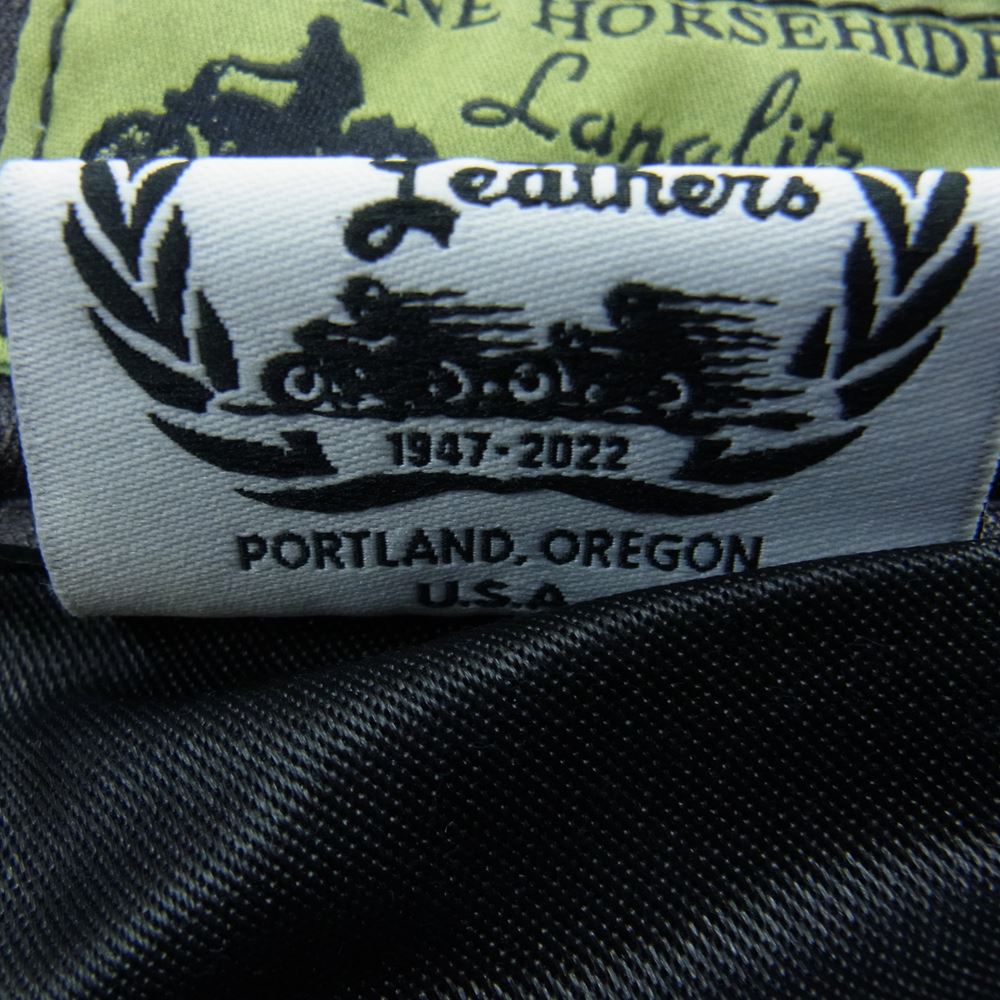 LANGLITZ LEATHERS ラングリッツレザーズ カスタムオーダー Horse Hide Padded Competition Breeches ホースハイド パッデッド コンペティション ブリーチーズ レザー パンツ ブラック系 W30inch程度【中古】