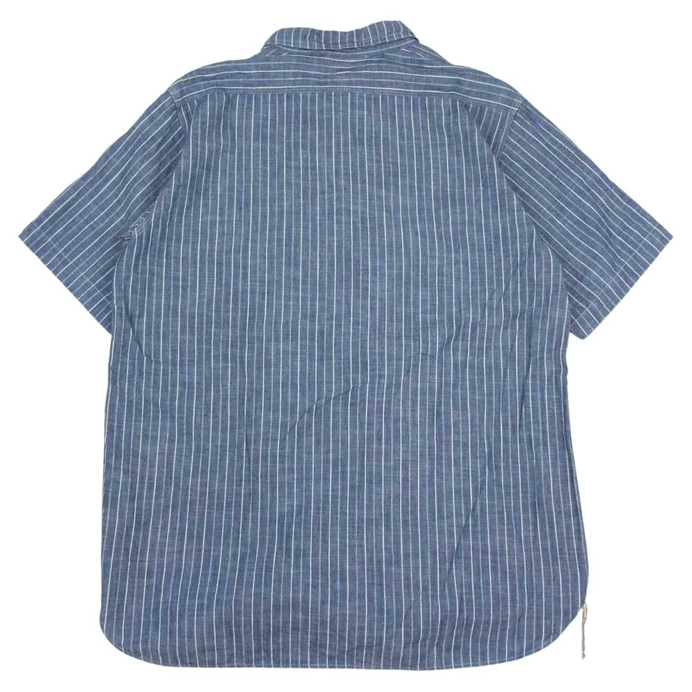 ケーアンドティー 半袖 ストライプ ワーク シャツ マチ 16 1/2【中古】