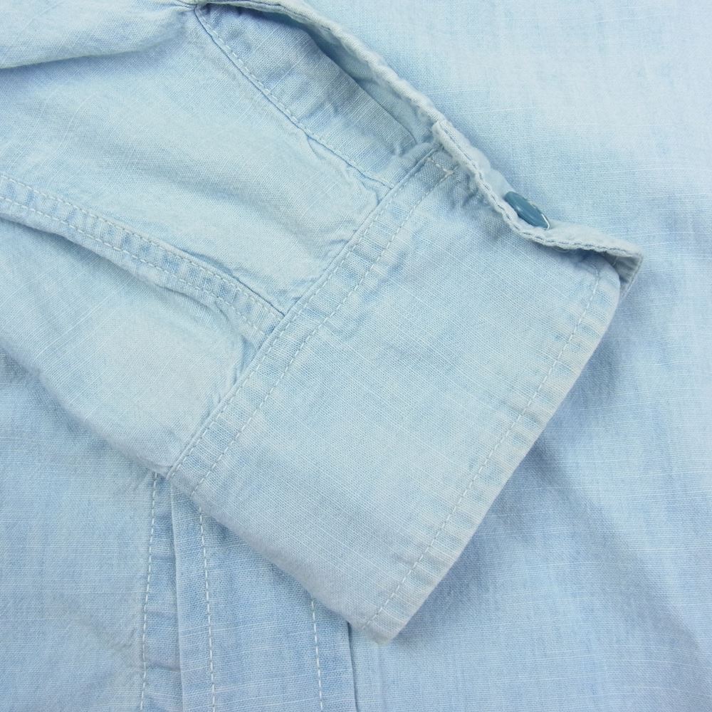 TOY'S McCOY トイズマッコイ McHILL OVERALL FELIX フェリックス プリント シャンブレー 長袖 シャツ インディゴブルー系 17【中古】