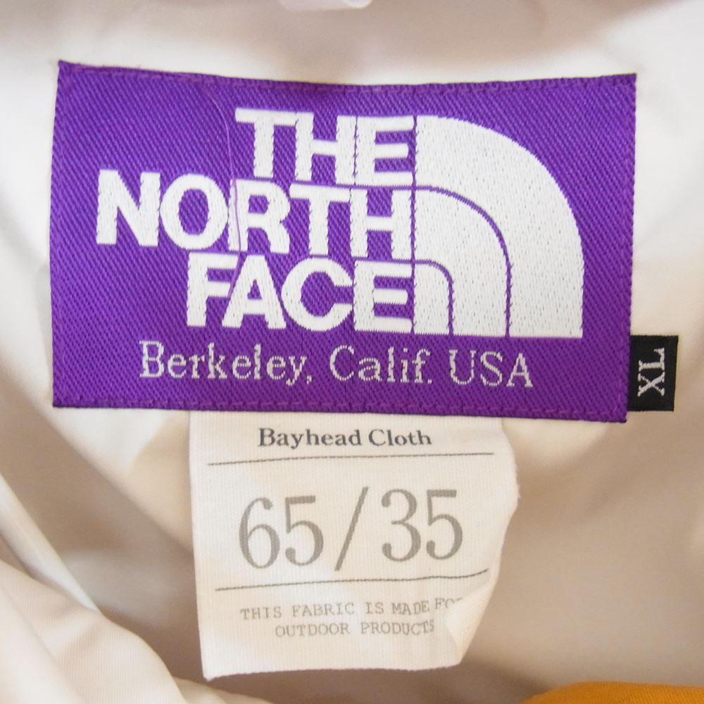 THE NORTH FACE ノースフェイス NP2207N PURPLE LABEL パープルレーベル マウンテン パーカ パーカー イエロー系 XL【中古】