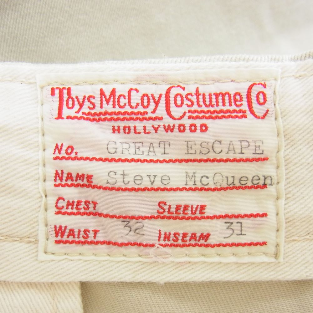 TOY'S McCOY トイズマッコイ McQUEEN TROUSERS マックイーン チノ パンツ ライトベージュ系 W32インチ【中古】