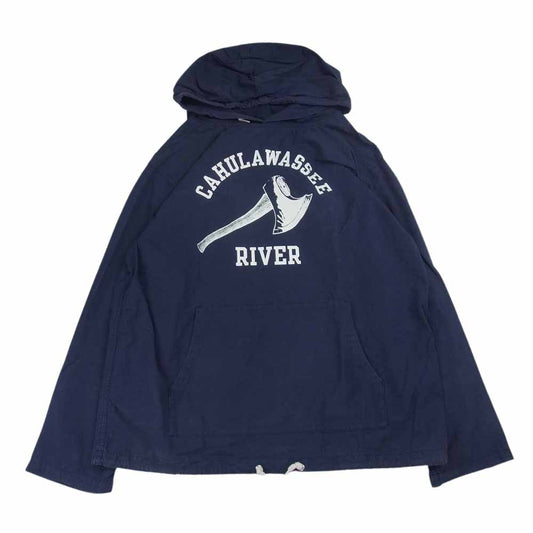 TENDERLOIN テンダーロイン CAHULAWASSEE RIVER フード ジャケット コットン パーカー ネイビー系 M【中古】