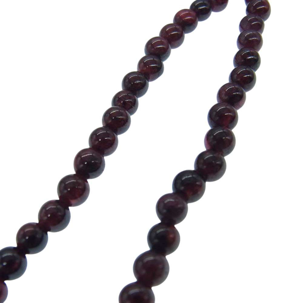 CHROME HEARTS クロムハーツ（原本有） BEADED 4MM V1 クロスボール ビーズ ネックレス チェーン パープル ブラウン系 シルバー系 40.45【中古】