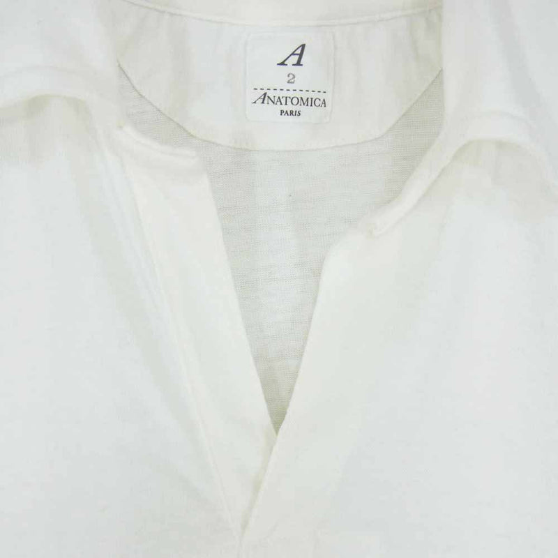 ANATOMICA アナトミカ SKIPPER POLO スキッパー 半袖 ポロシャツ ホワイト ホワイト系 2【中古】