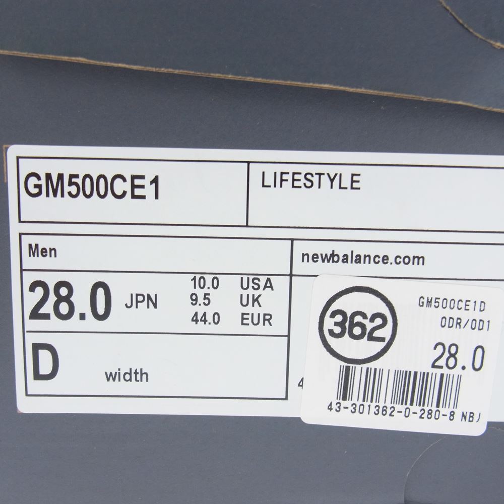 NEW BALANCE ニューバランス GM500CE1 ローカット スニーカー ブラック系 28cm【中古】