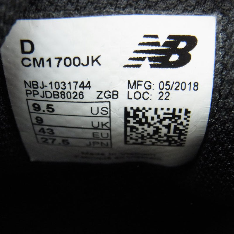 NEW BALANCE ニューバランス CM1700JK ローカット スニーカー ブラック系 27.5cm【中古】