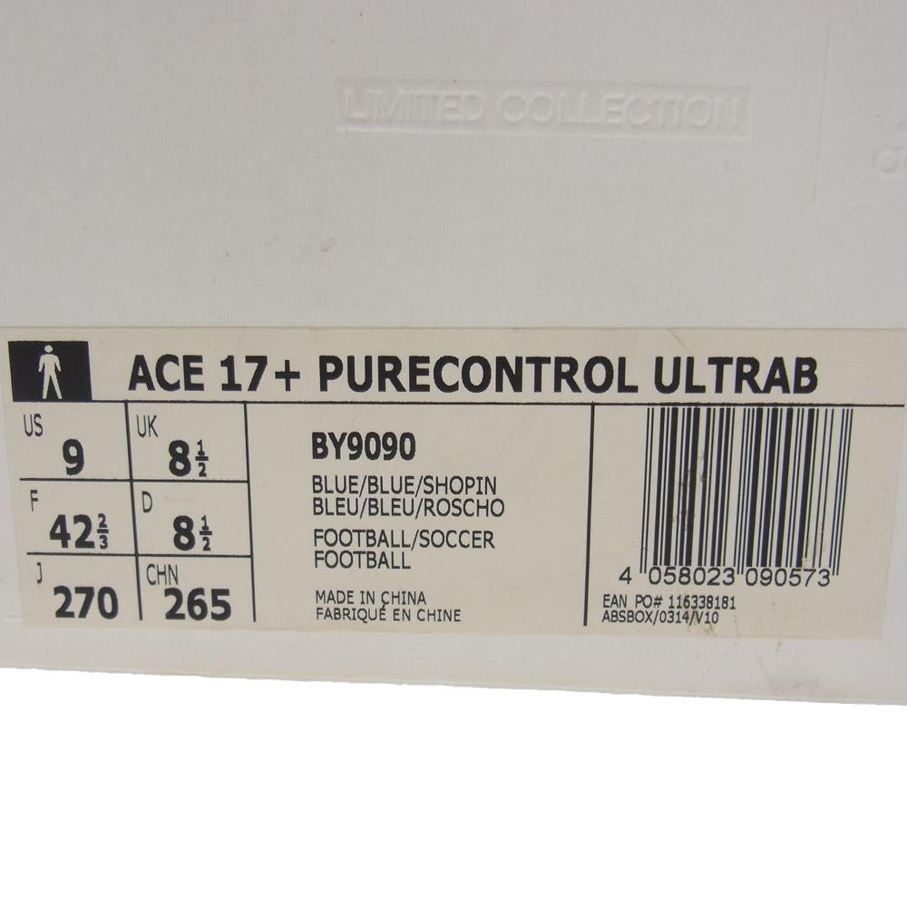 adidas アディダス  BY9090 ACE 17+ PURECONTROL ULTRAB ピュアコントロール ウルトラ ブースト スニーカー ブルー系 27cm【中古】