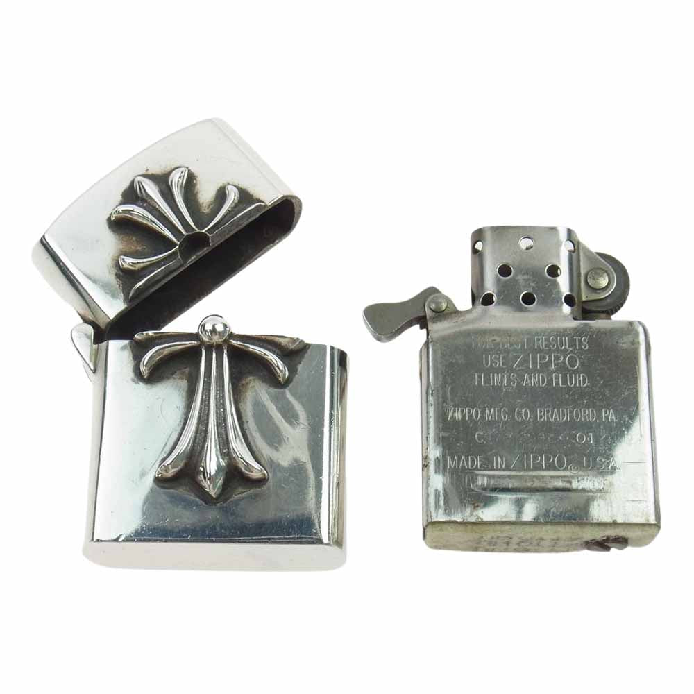 CHROME HEARTS クロムハーツ（原本無） ZIPPO LIGHTERZ-V1 V1 スモール CHクロス ジッポ ライター シルバー系【中古】