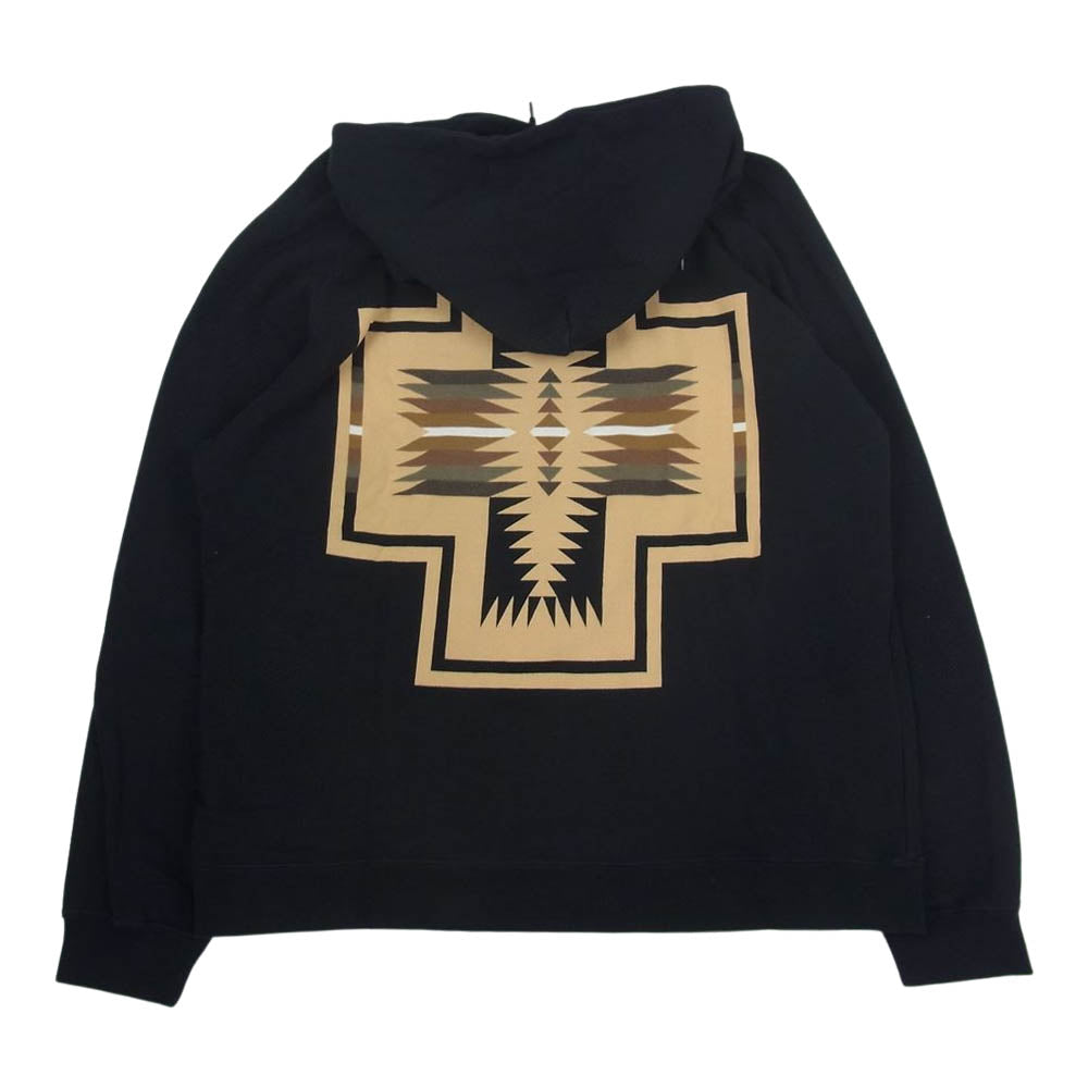 PENDLETON ペンドルトン 2475-9005 ラグランバックプリントスウェットフーディ スウェット パーカー ブラック系 M【美品】【中古】