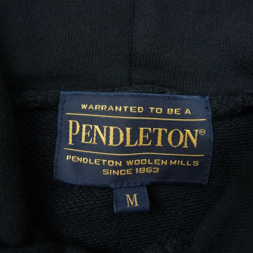 PENDLETON ペンドルトン 2475-9005 ラグランバックプリントスウェットフーディ スウェット パーカー ブラック系 M【美品】【中古】