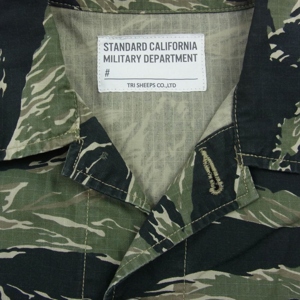 STANDARD CALIFORNIA スタンダードカリフォルニア SHOLC230 SD RIPSTOP ARMY SHIRT アーミー 長袖 シャツ　 カーキ系 M【美品】【中古】