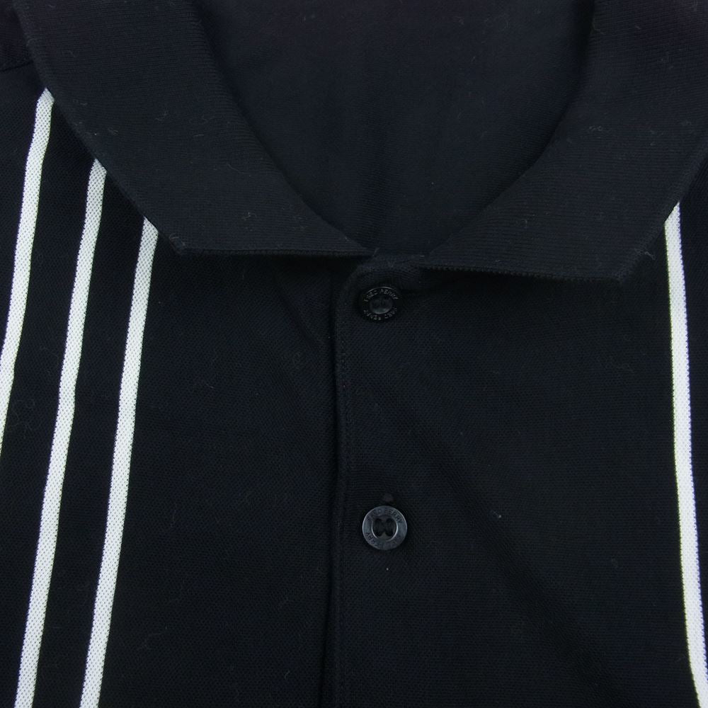 FRED PERRY フレッドペリー ポロシャツ ロゴ刺繍 長袖 ブラック系 L【中古】
