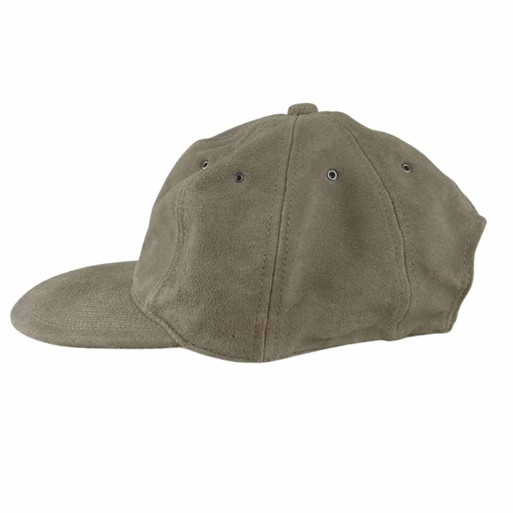 ポテン カウハイド レザー ベースボール キャップ ベージュ系【中古】