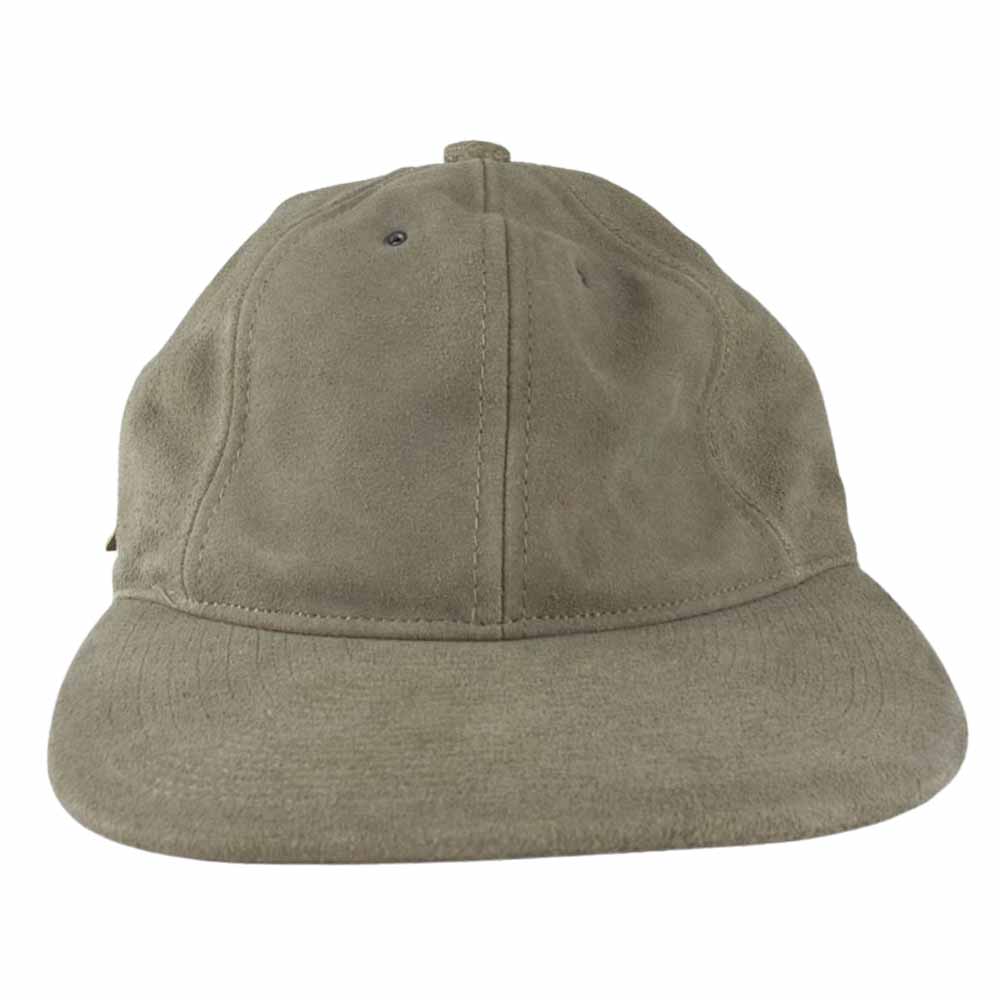 ポテン カウハイド レザー ベースボール キャップ ベージュ系【中古】