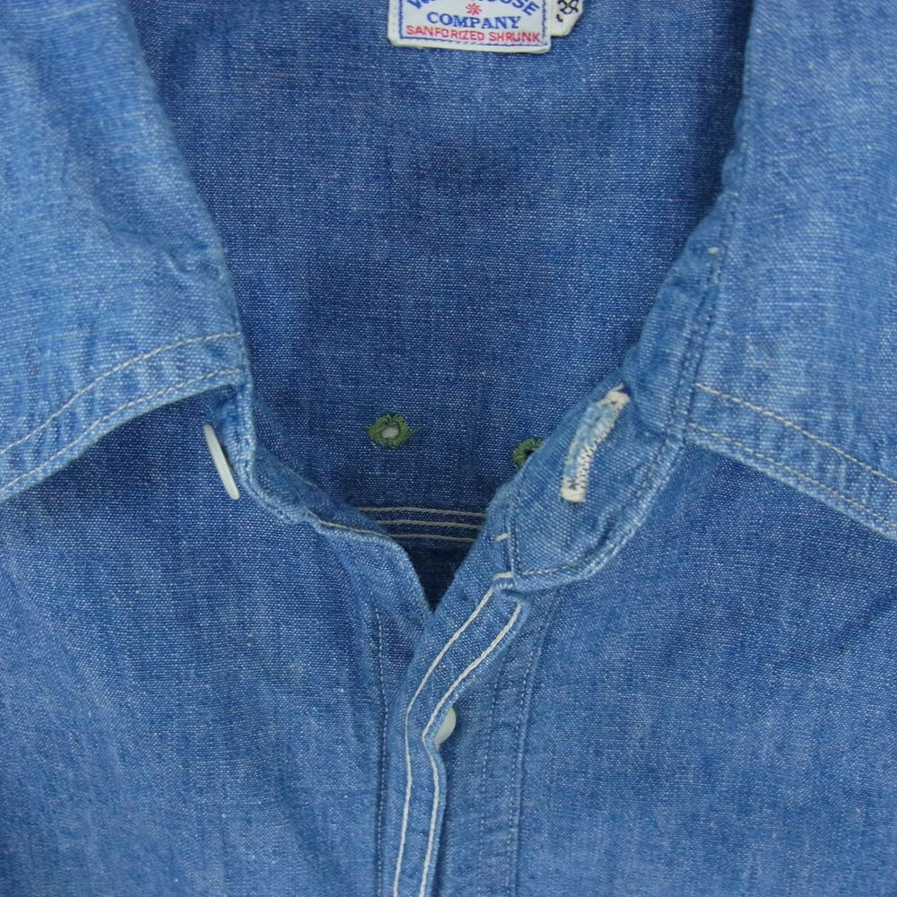 WAREHOUSE ウエアハウス シャンブレー 長袖 シャツ 38【中古】