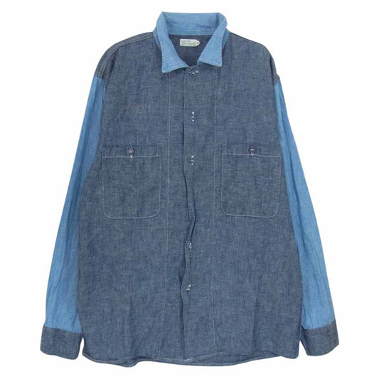 WAREHOUSE ウエアハウス DUCK DIGGER ダックディガー シャンブレー 切替 長袖 シャツ 40【中古】