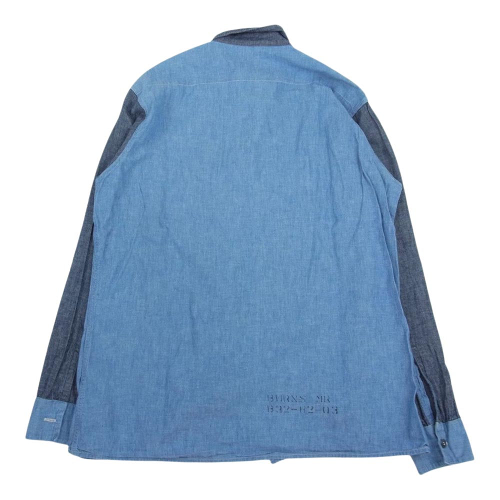 WAREHOUSE ウエアハウス DUCK DIGGER ダックディガー シャンブレー 切替 胸プリント長袖 シャツ 40【中古】