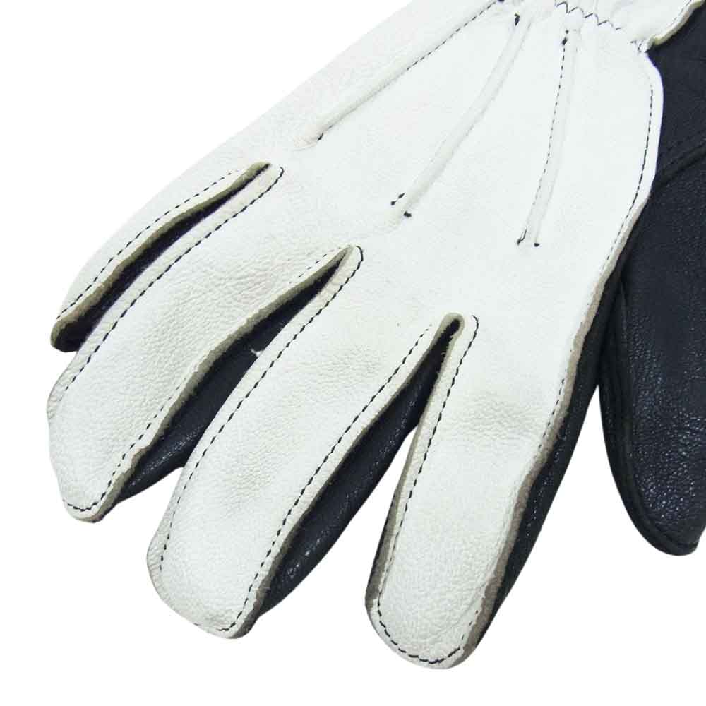 LANGLITZ LEATHERS ラングリッツレザーズ × Churchill Glove レザー グローブ ホワイト系 S【中古】