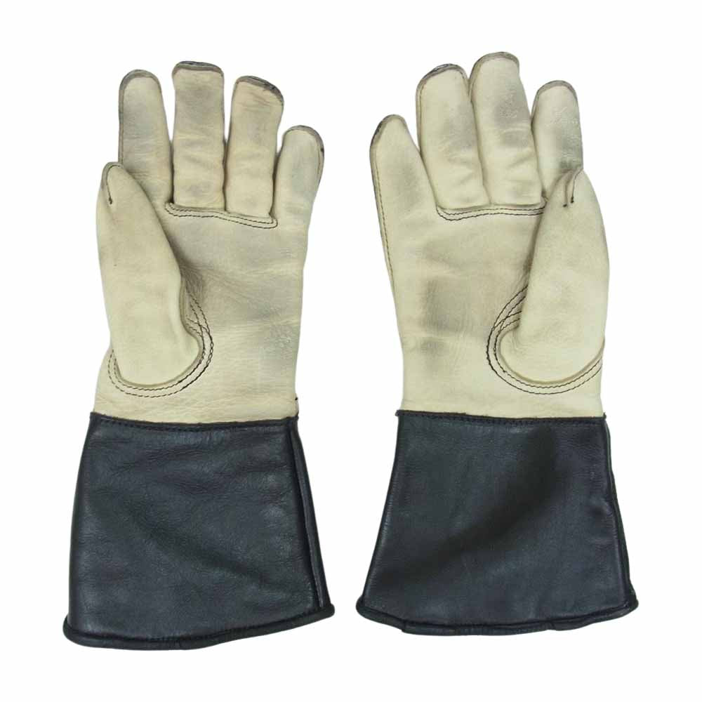 LANGLITZ LEATHERS ラングリッツレザーズ × Churchill Glove Gauntlet Type ガントレット レザー グローブ ブラック系 S【中古】
