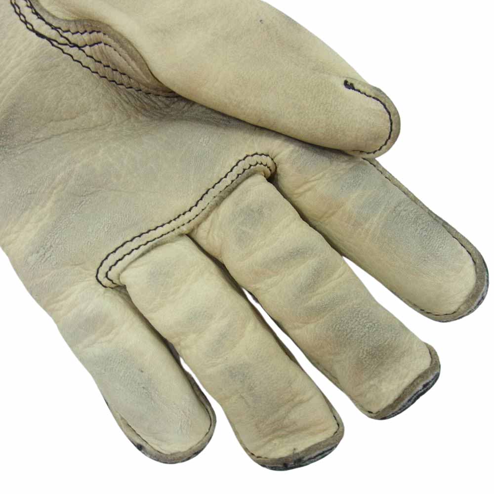 LANGLITZ LEATHERS ラングリッツレザーズ × Churchill Glove Gauntlet Type ガントレット レザー  グローブ ブラック系 S【中古】