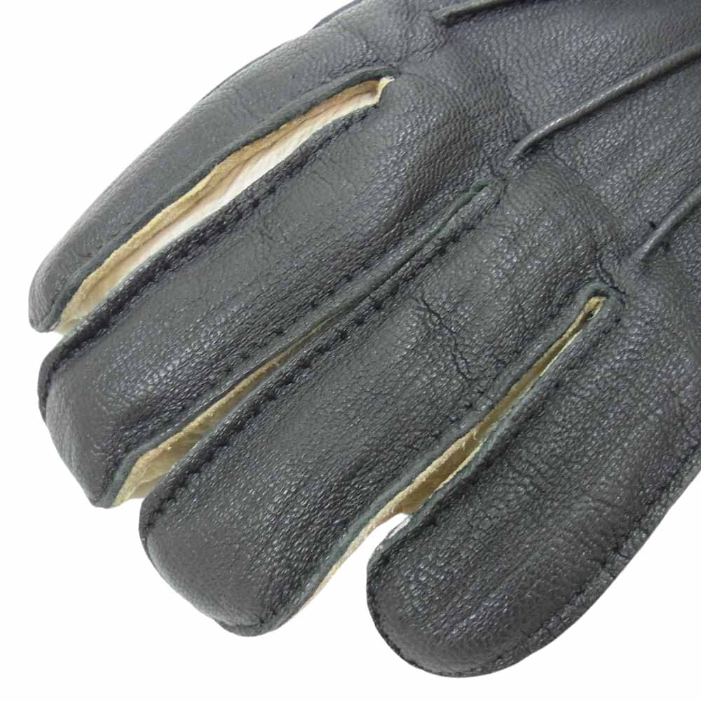 LANGLITZ LEATHERS ラングリッツレザーズ × Churchill Glove Gauntlet Type ガントレット レザー グローブ ブラック系 S【中古】