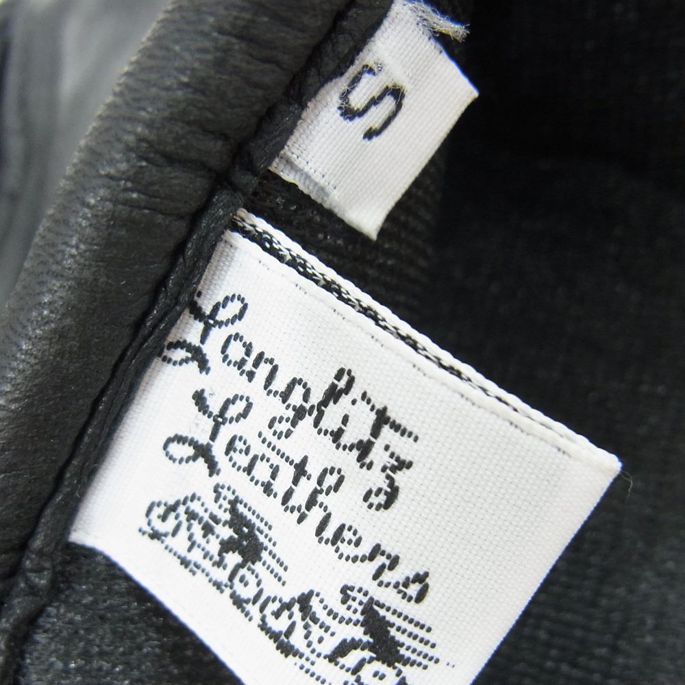 LANGLITZ LEATHERS ラングリッツレザーズ × Churchill Glove Gauntlet Type ガントレット レザー グローブ ブラック系 S【中古】