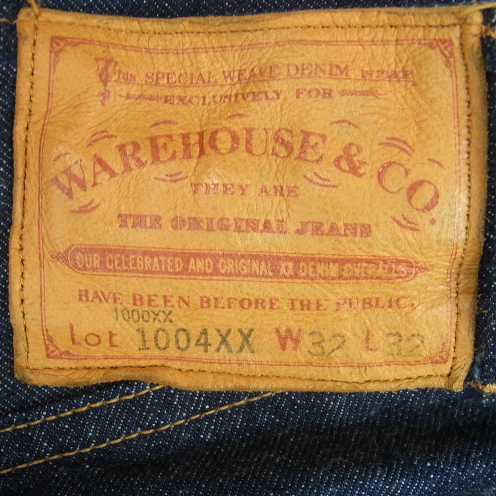 WAREHOUSE ウエアハウス 1004XX 1000XX シンチバッグベルト セルビッチ 赤耳 デニム パンツ インディゴブルー系 W32 L32【中古】