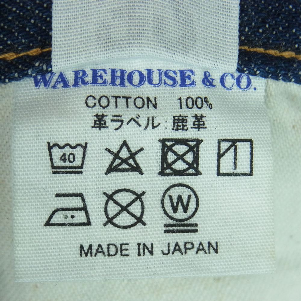 WAREHOUSE ウエアハウス 1004XX 1000XX シンチバッグベルト セルビッチ 赤耳 デニム パンツ インディゴブルー系 W32 L32【中古】