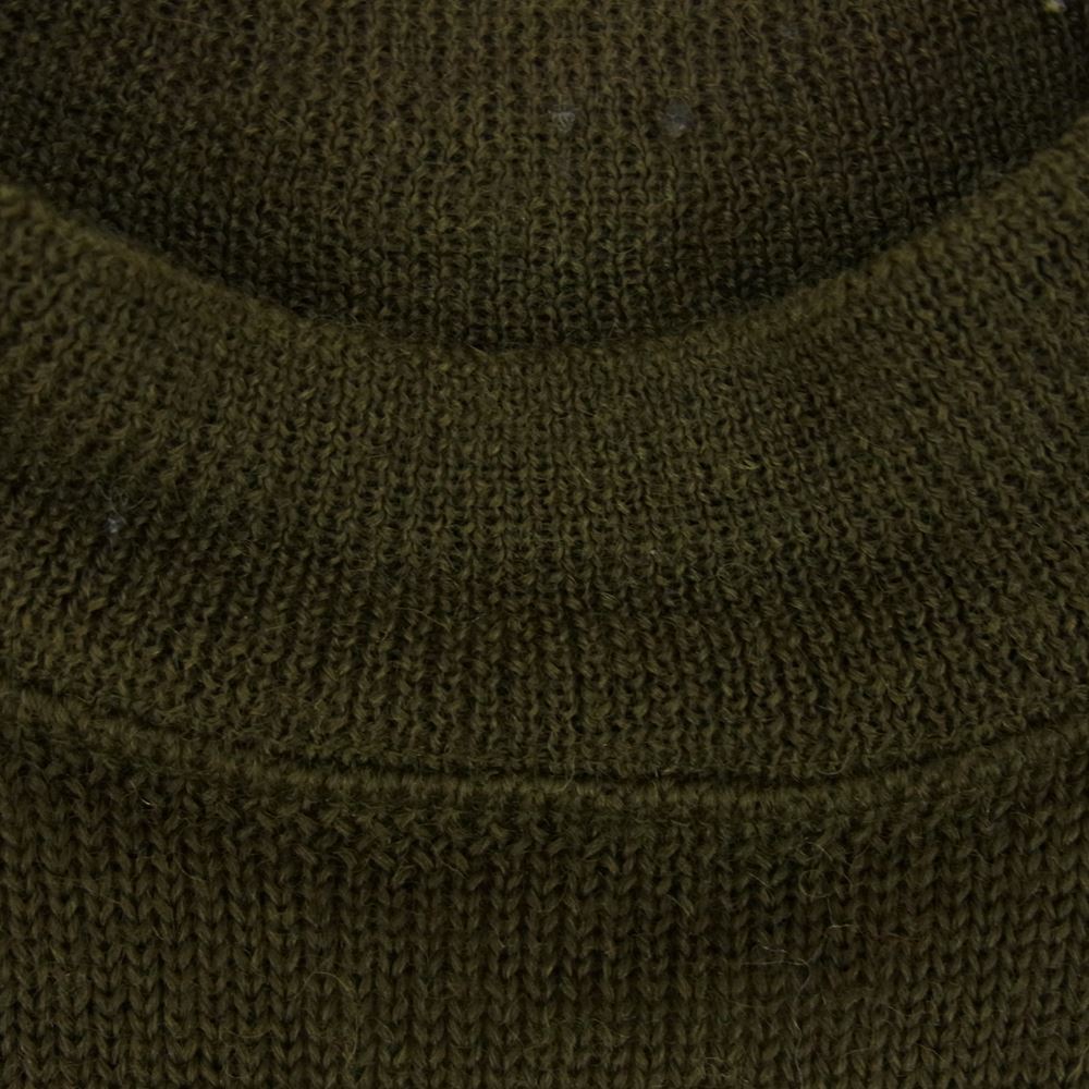 The REAL McCOY'S ザリアルマッコイズ USN WOOL JERSEY ウール ハイネック セーター カーキ系 40【中古】