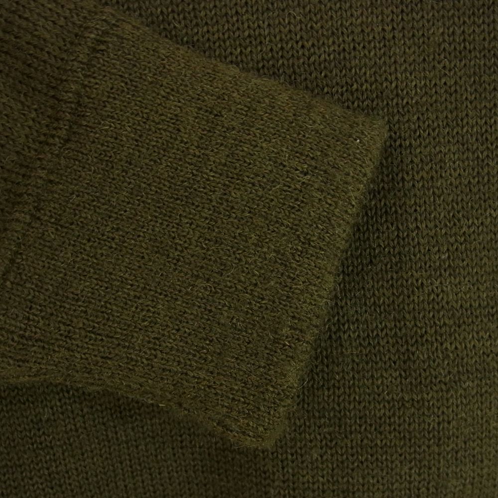 The REAL McCOY'S ザリアルマッコイズ USN WOOL JERSEY ウール ハイネック セーター カーキ系 40【中古】